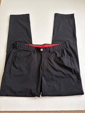 Redvanly Pull On Golf Performance Pants  Black Size Medium